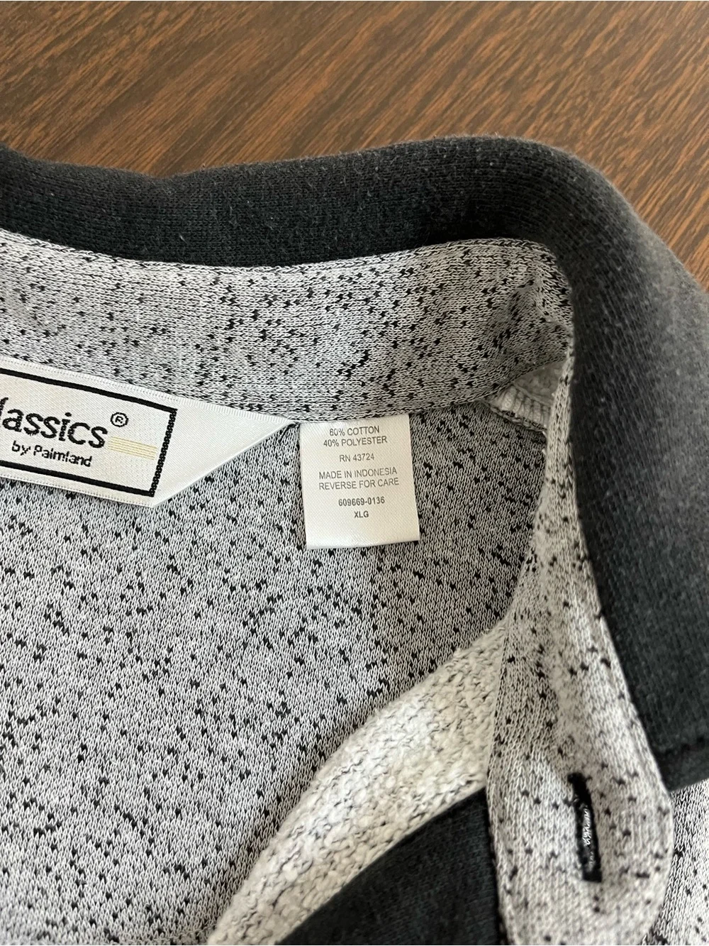 Classics by Palmland Banded Bottom Sweater Mens XL Gray Black Striped Vintage